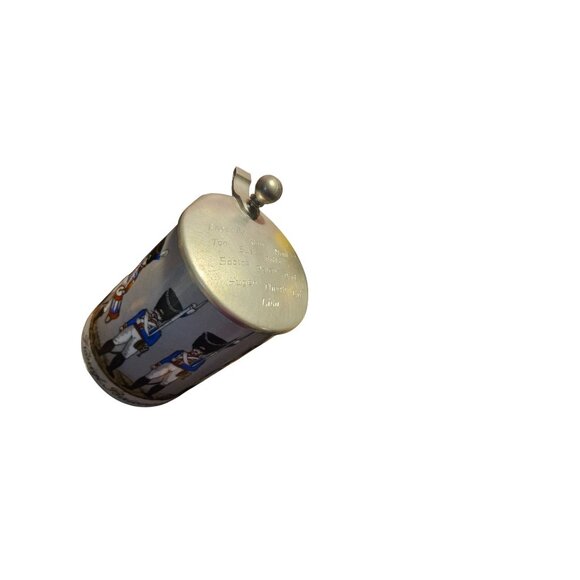 VINTAGE GERMAN LIDDED GLAZED POTTERY STEIN * ROYAL BAVARIAN INFANTRY * apx 9" - Picture 5 of 15